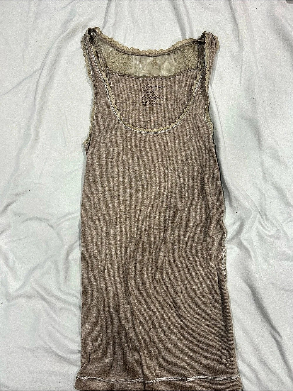 American Eagle Brown Ribbed Tank Top